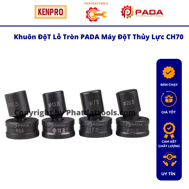 Khuôn đột lỗ thủy lực cho các dòng máy CH70-HHM70 các size
