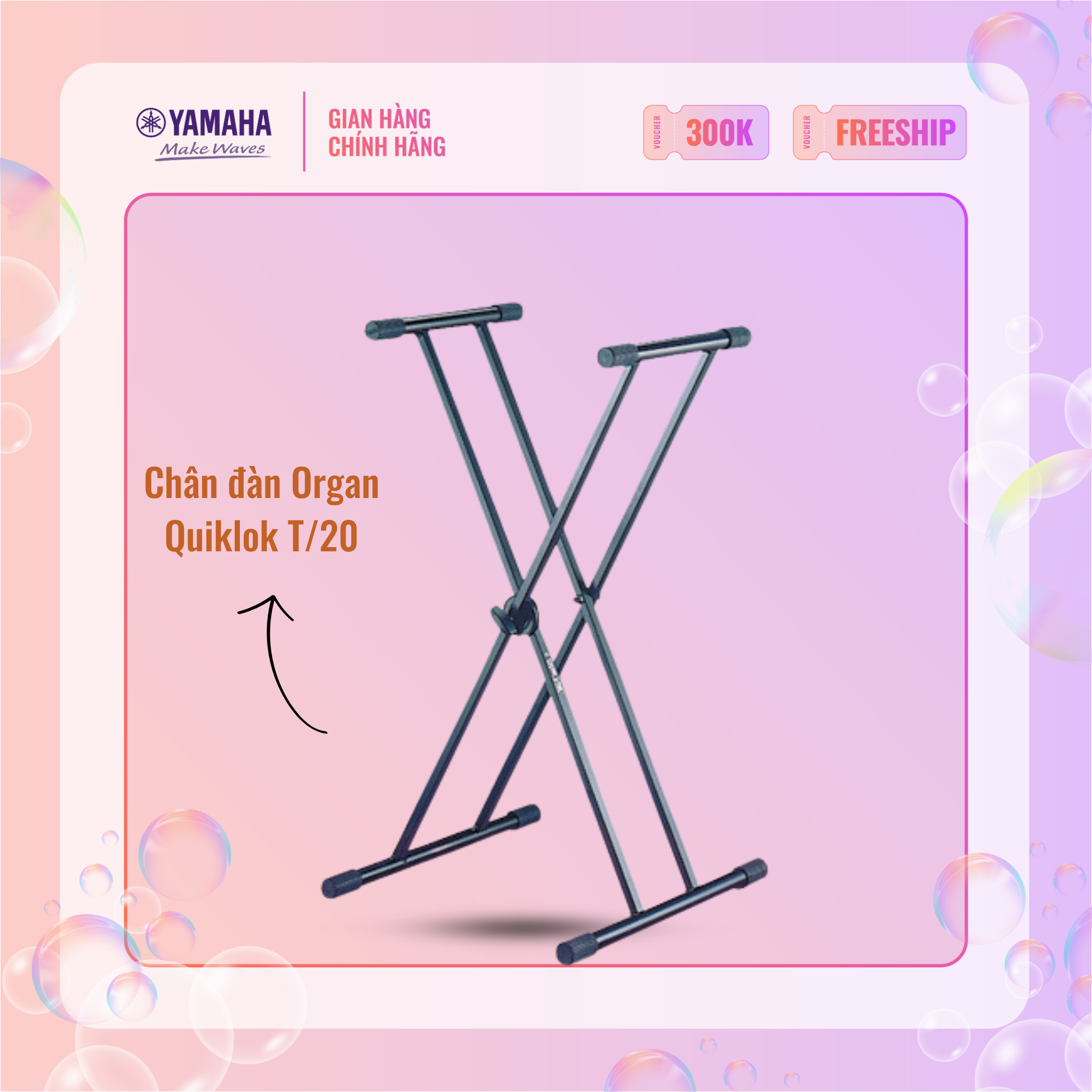 Chân đàn Organ QUIK LOK T/20 BK