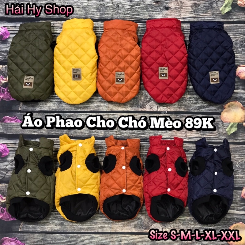 Áo Phao cho Chó Mèo cực ấm