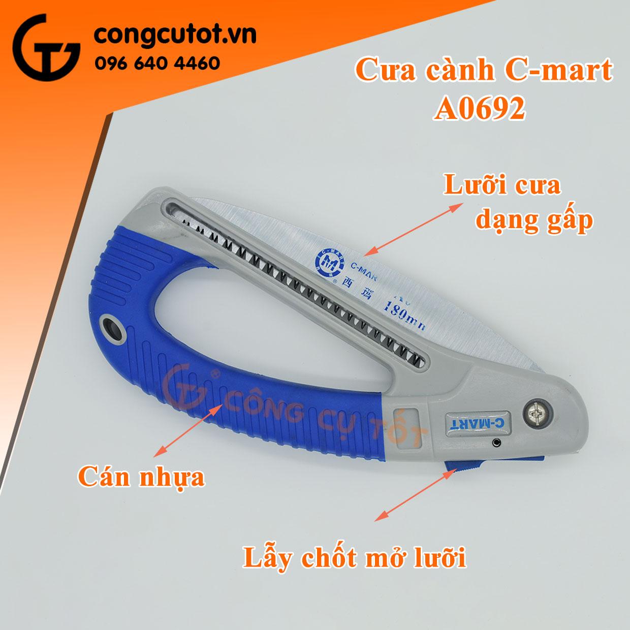 Cưa cắt cành dạng gấp đài loan c-mart a0692