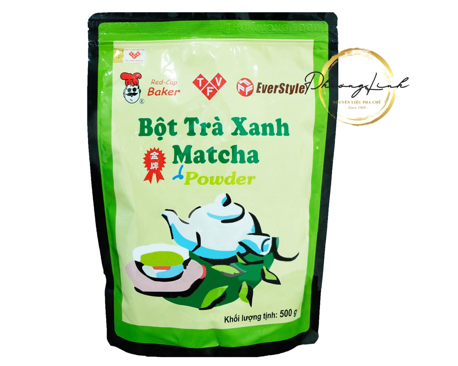 Bột Trà Xanh MatCha Powder Hiệu Đầu Bếp Đỏ Trọng Lượng Gói 500g Sản Phẩm Đúng Như Hình Mô Tả 100%