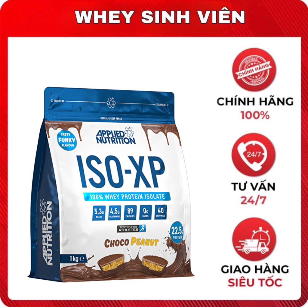 [Chính hãng] Applied Nutrition Iso Xp 1kg thực phẩm bổ sung thể hình Whey Protein Isolate hỗ trợ tăng cơ giảm mỡ