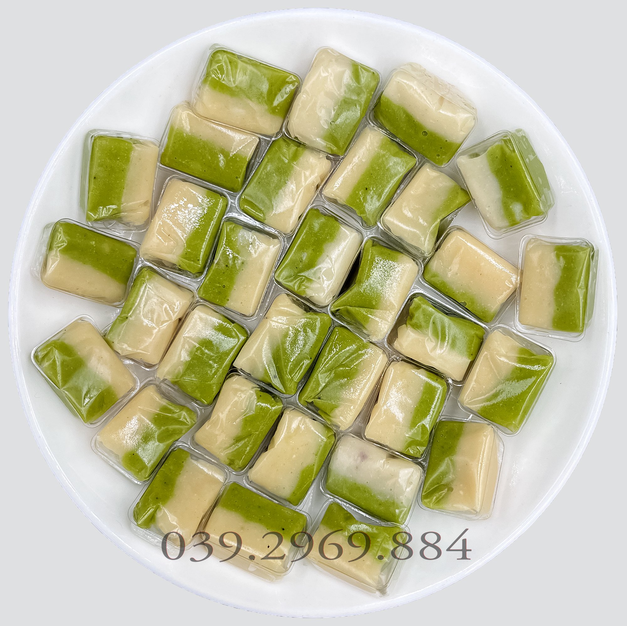 Kẹo dừa non rau má thơm ngon 250g/ 500g/ 1kg - đặc sản bến tre - bánh kẹo tết - đồ ăn vặt