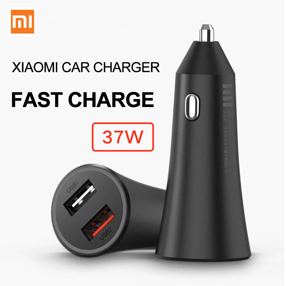 Tẩu sạc xe hơi ô tô Xiaomi Mi Car Charger Pro - 2 cổng sạc Usb sạc nhanh  37W - Bảo hành chính hãng 