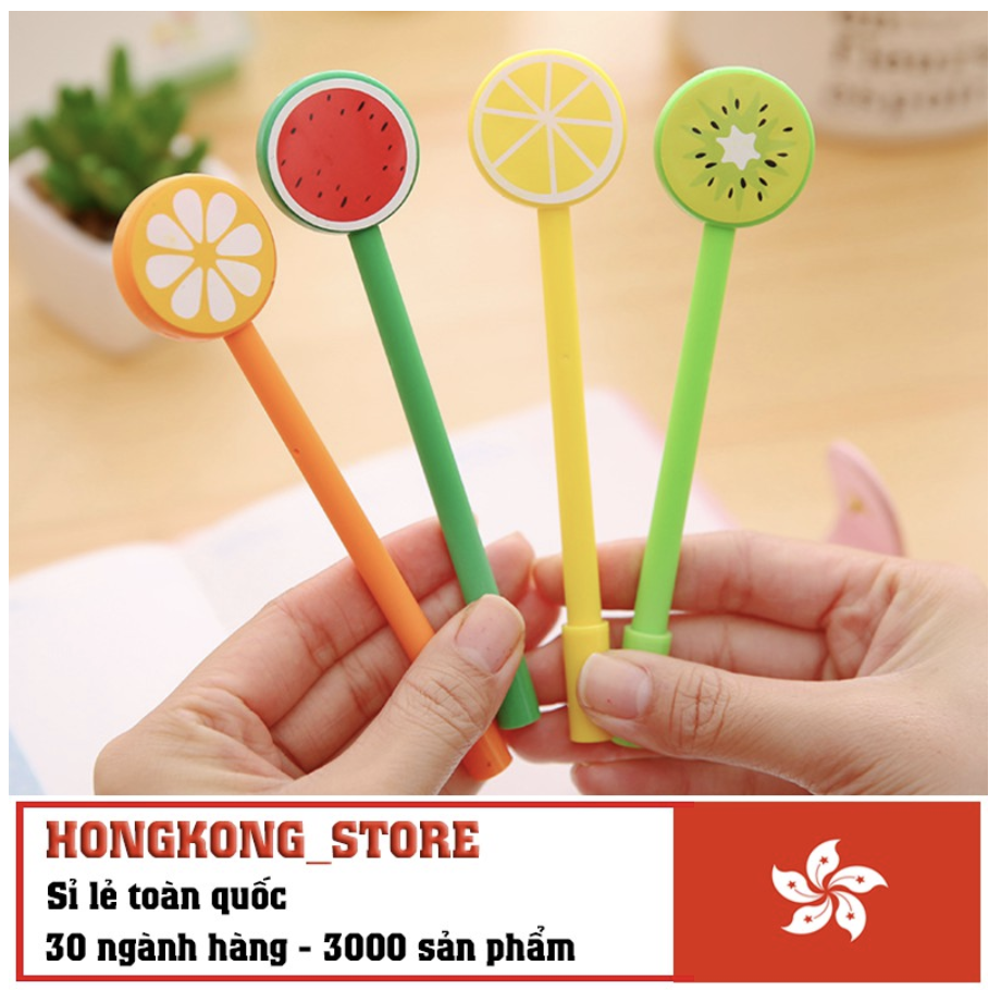 [COMBO 3 Chiếc] Bút Bi Viết Tạo Hình Hoa Quả Độc Đáo - Bút Bi Nước Văn Phòng Mực Đen
