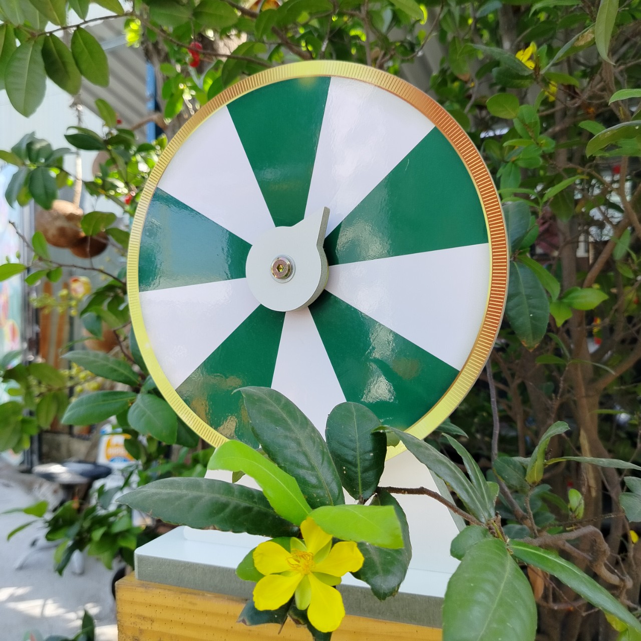 Vòng Quay May Mắn ( Trắng Xanh Lá 10 ô - Kt: 25cm x 35cm)