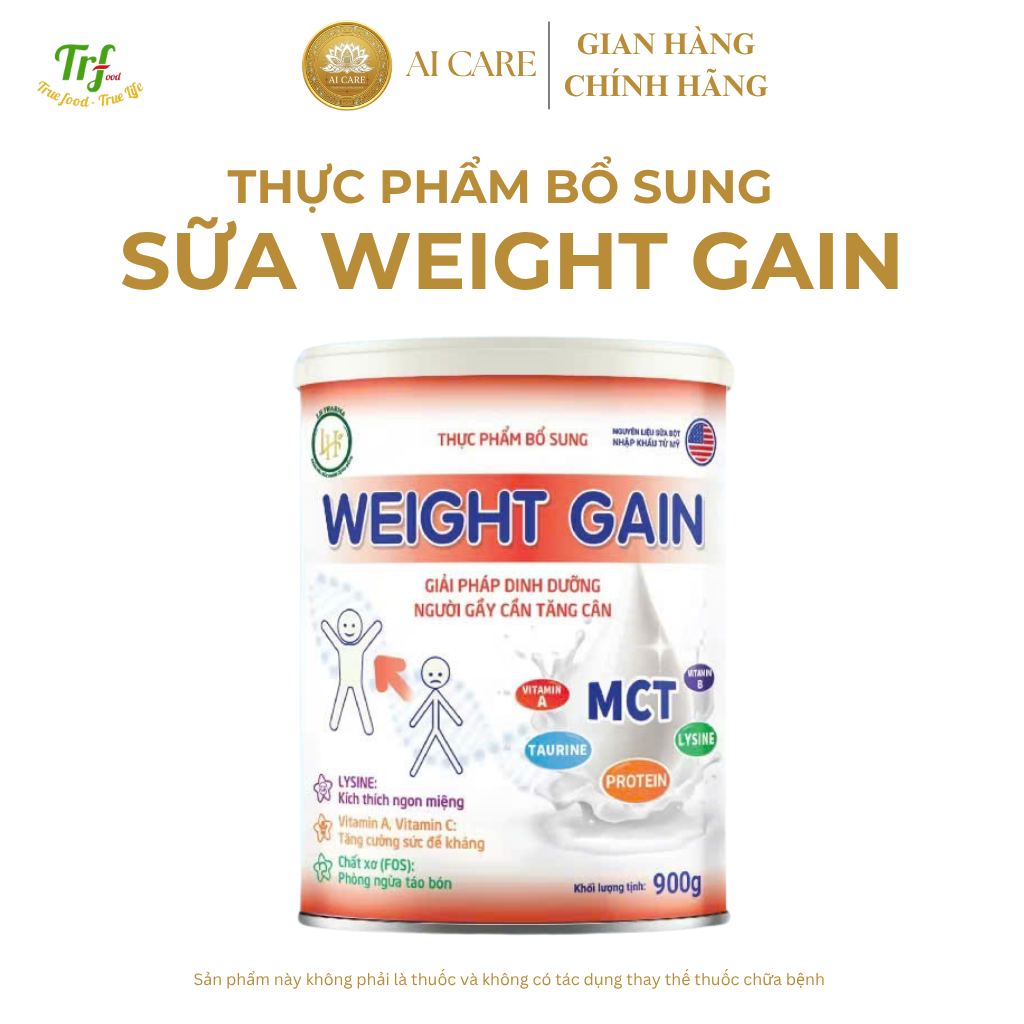 Sữa Bột Tăng Cân WEIGHT GAIN Dành Cho Người Gầy Cần Tăng Cân, Giúp Tăng Cân Nhanh, Hỗ Trợ Tăng Cường Hấp Thu