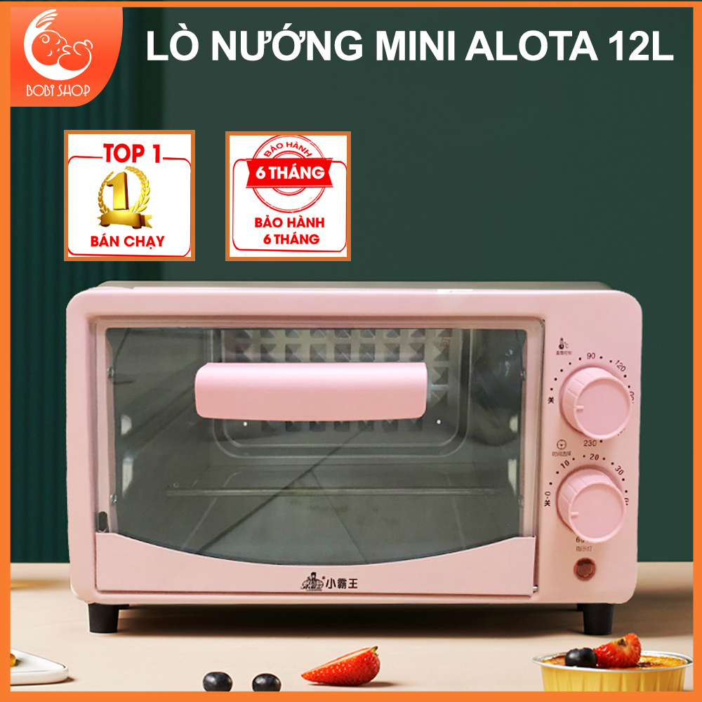 Lò nướng mini ALOTA đa năng , lò nướng tích hợp lò vi sóng hâm nóng thức ăn, rã đông thực phẩm vô cùng tiện lợi, dung tích 12L, nhỏ gọn màu hồng xinh xắn,  bảo hành 1 đổi 1 -BOBI SHOP