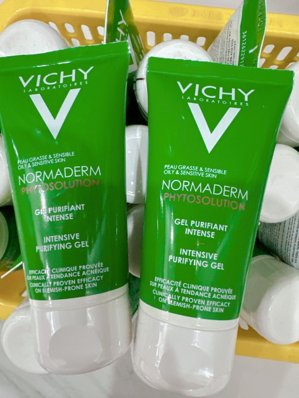 Hsd tháng 2/2025 - sữa rửa mặt vichy dạng gel làm sạch sâu da dầu mụn 50ml normaderm phytosolution