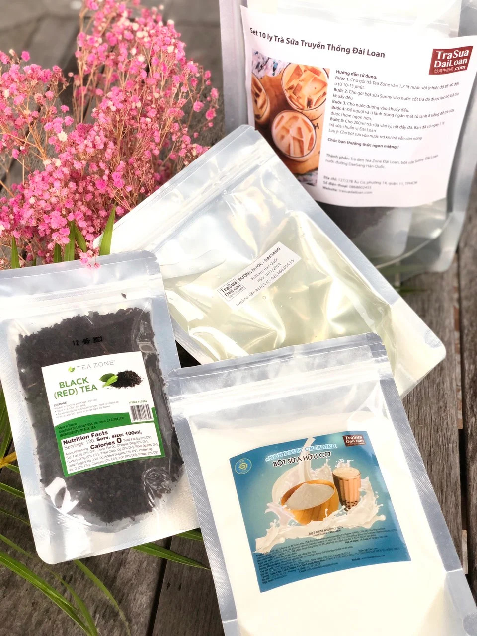 Set trà sữa Đài Loan thương hiêu Teazone