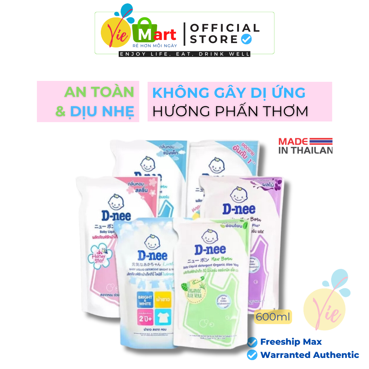 Genuine dnee baby bottle 600ml bag-Thai domestic product-infant safe
