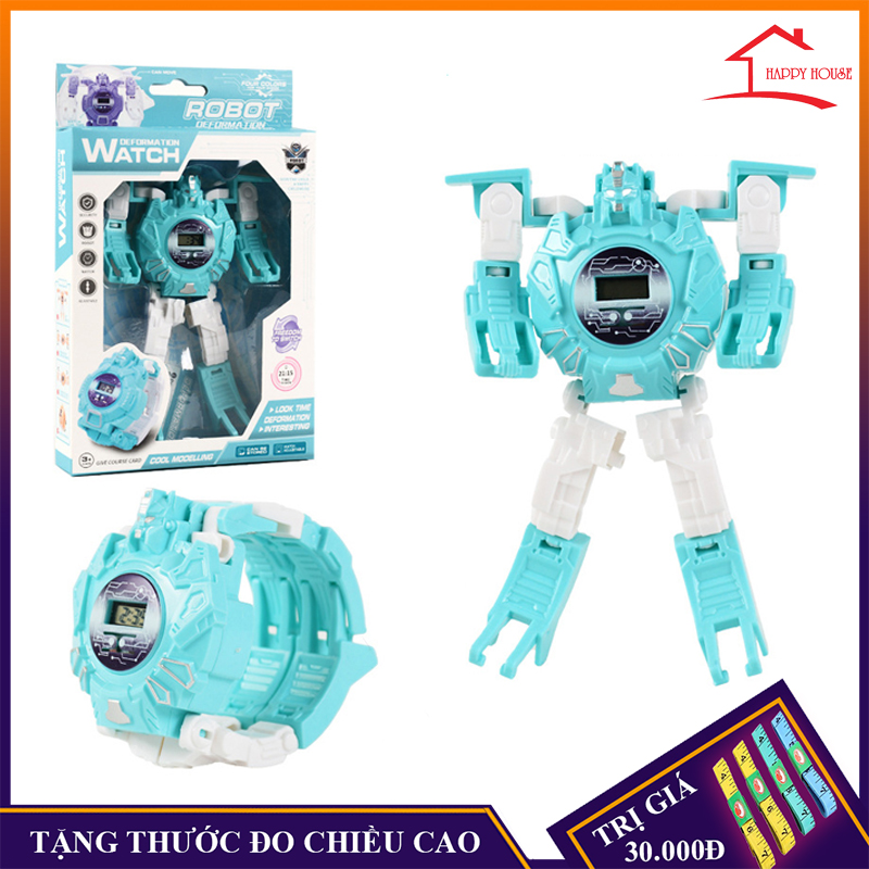 Đồ chơi trẻ em, đồng hồ lắp ráp biến hình robot sáng tạo (Tặng thước đo chiều cao khi mua hàng)