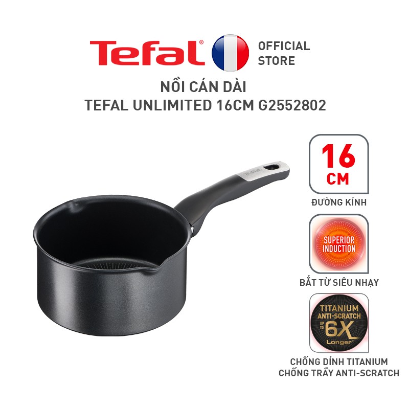 Nồi cán dài/ quánh tefal unlimited 16cm g2552802