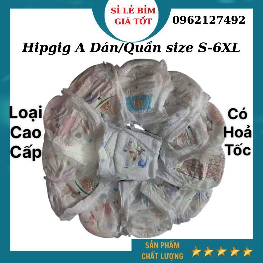 HCM Combo 50 Miếng Tã /Bỉm HIPGIG A Dán/ Quần Bo Mông Xuất Nhật Size M, L, XL , XXL