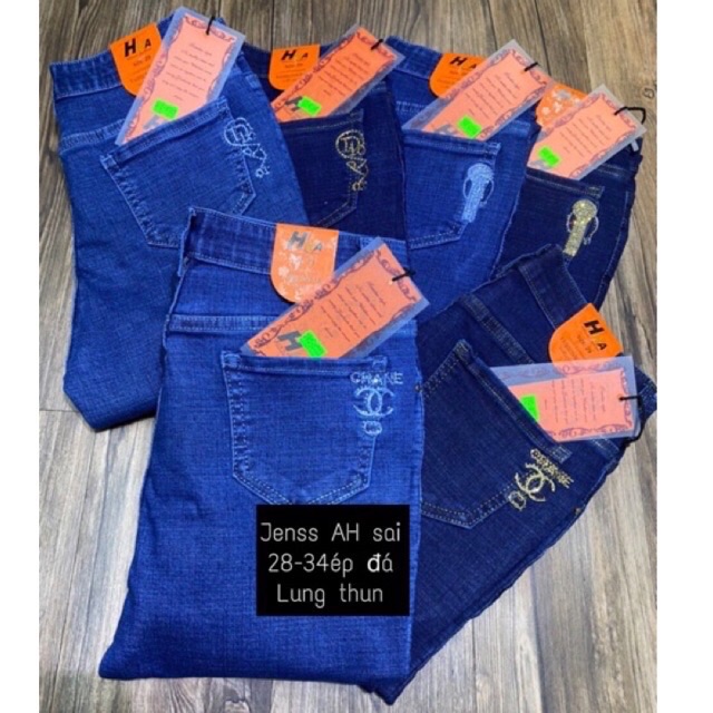 Quần jeans nữ lưng thun siêu co giãn