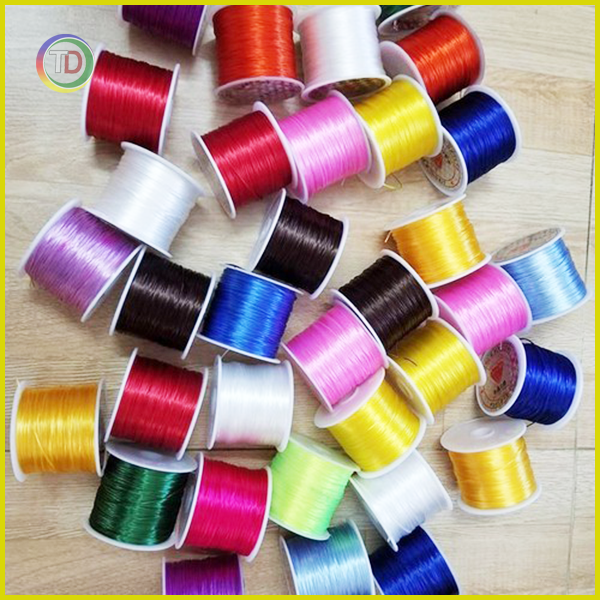 Dây xâu vòng phong thủy chun co giãn xâu vòng phong thủy xâu hạt đá hạt cườm hạt gỗ dây đủ màu 3m 1 cuộn - TD Store