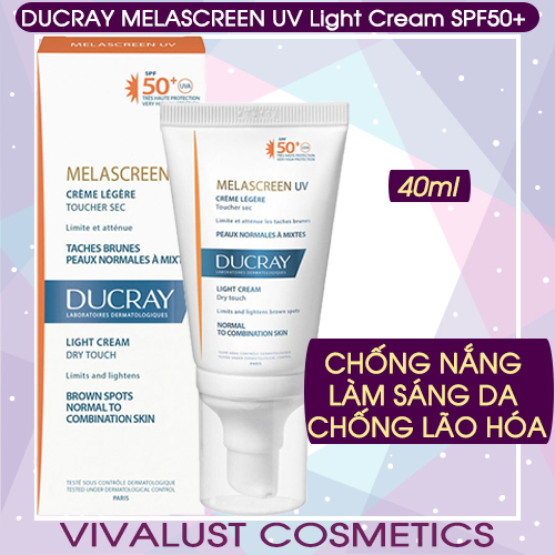 [HCM]Kem Chống Nắng DUCRAY Melascreen Uv Light Cream SPF50+ (40ml) - Dưỡng Trắng Da Và Chống Lão Hóa