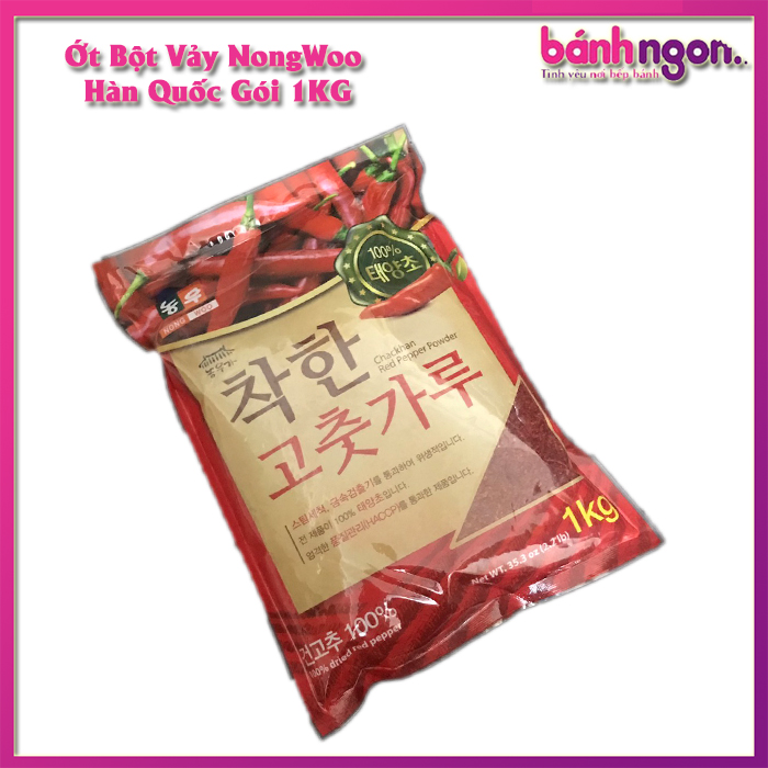 Ớt bột kimchi nongwoo hàn quốc loại vảy 1kg