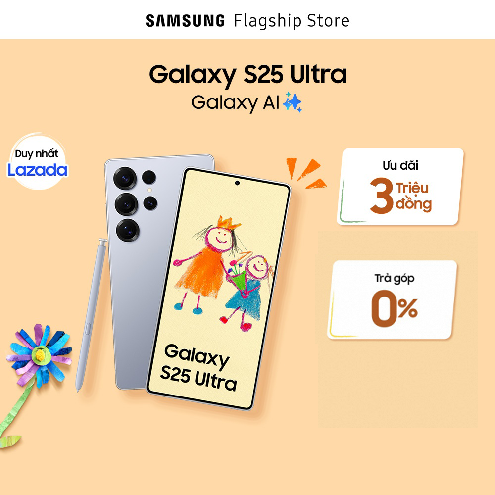 [SIÊU SALE HÈ 20H 4-7.5] Điện thoại Samsung Galaxy S25 Ultra (256GB | 512GB), Điện thoại AI, Tìm kiếm thông minh, Video camera đêm Nightography, S Pen đa nhiệm