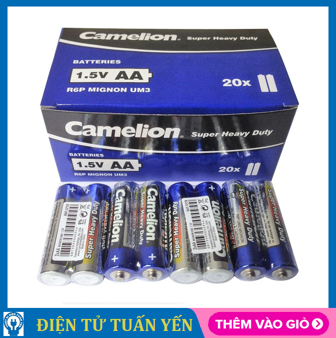 Hộp 40 viên pin tiểu AA Camelion Super Heavy Duty Battery 1.5V - Hàng chính hãng