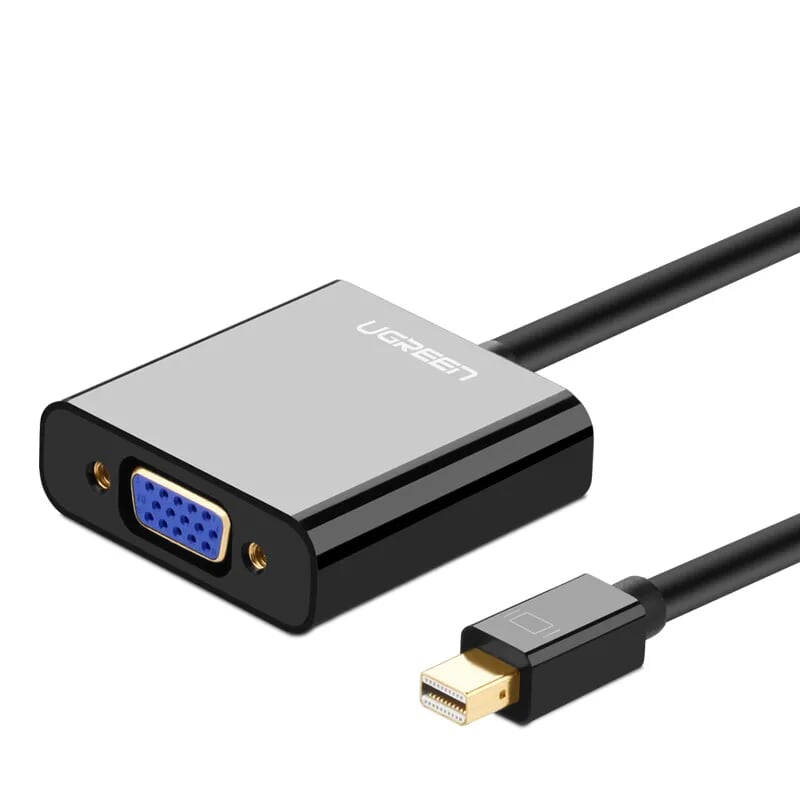 Ugreen 10459 màu đen abs cáp chuyển đổi mini dp sang vga 1920x1080 60ghz md113