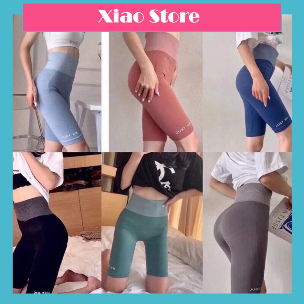 Quần tập ngố hot trend Gym nữ cạp lưng cao, co giãn 4 chiều,dùng tập Yoga, Gym, Zumba, Aerobic Just KK xiaostore