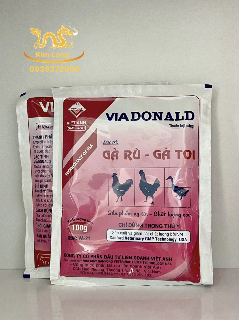 Viadonald 100gr pack-treat Rooster, chicken coop