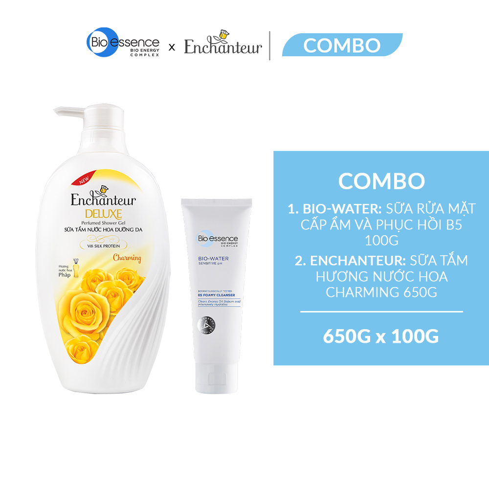 VC 12%] Combo Enchanteur sữa tắm dưỡng da hương nước hoa Charming