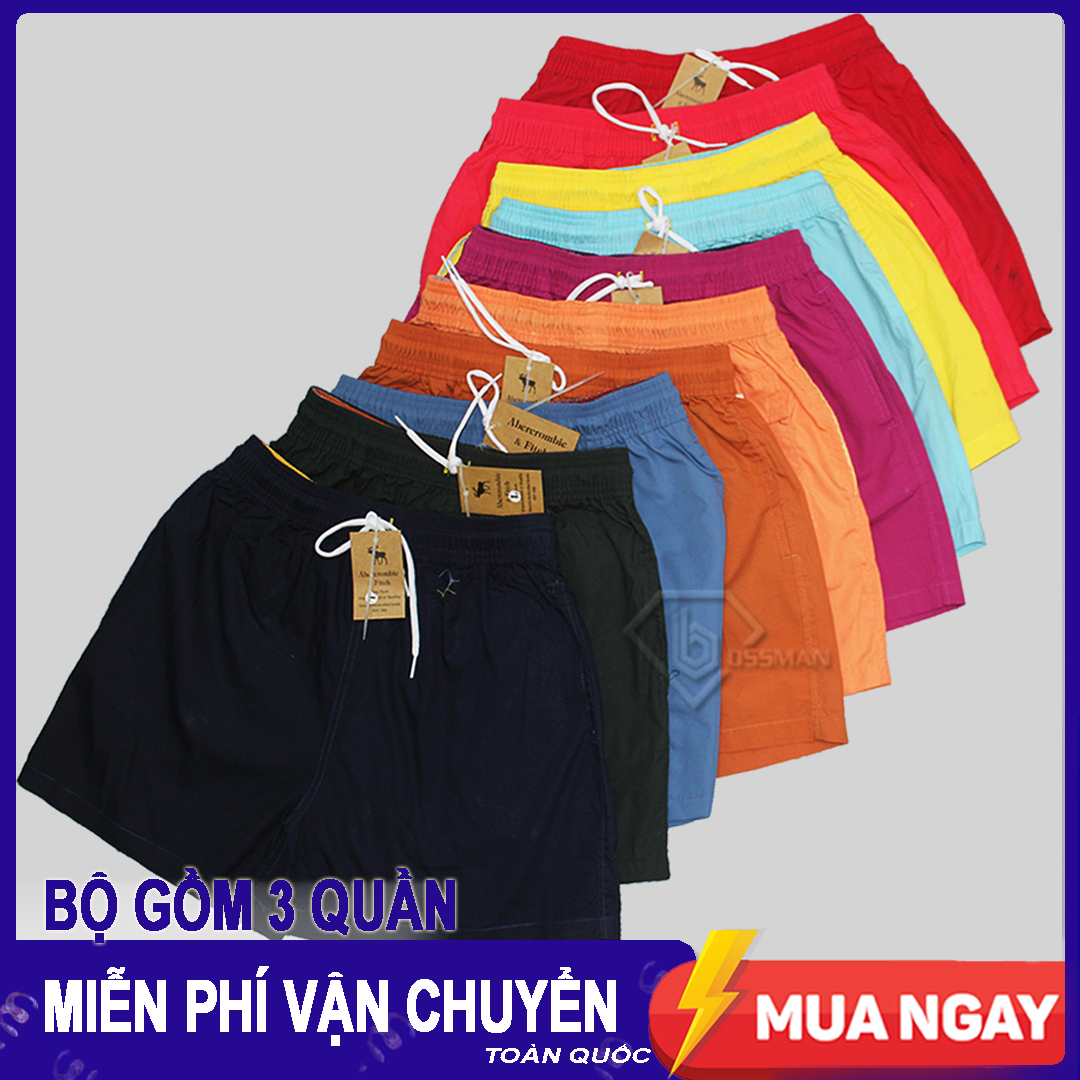 [HCM]COMBO 3 Quần Đùi Boxer Nam có túi- Quần Ngủ Nam Cao Cấp - Hàng VNXK Loại 1