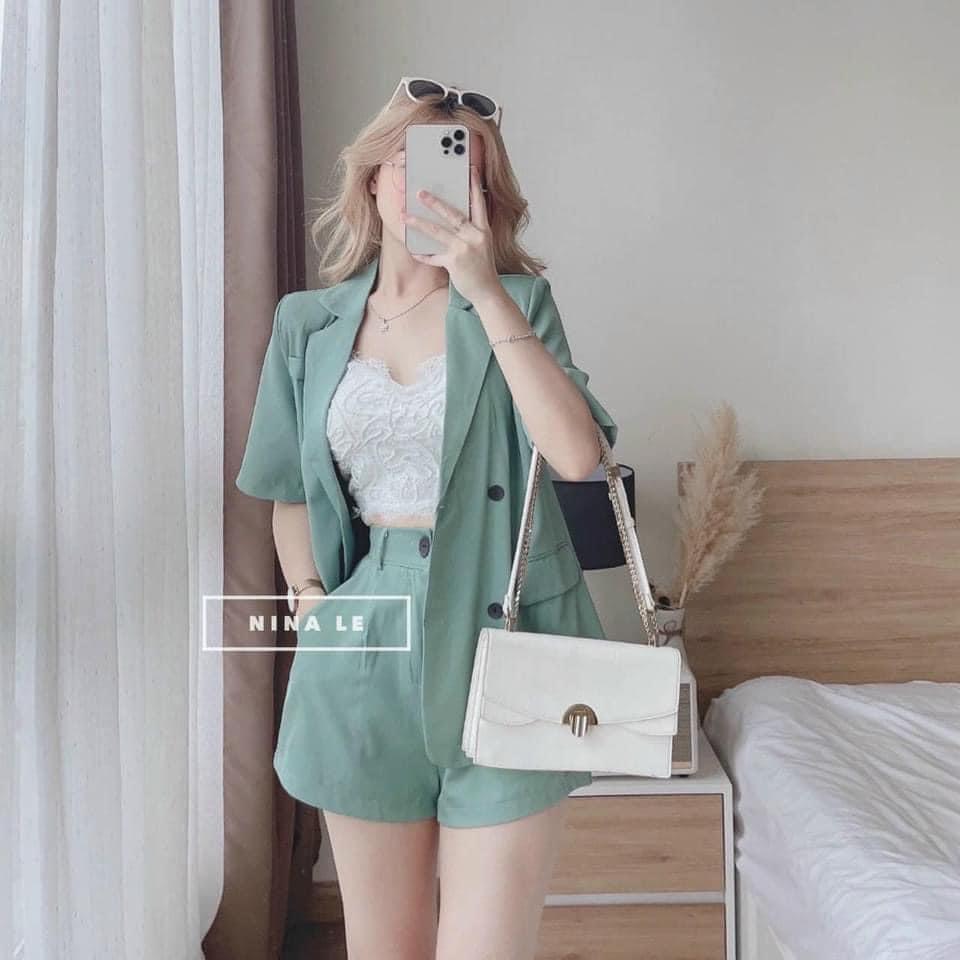 Set vest tay lỡ quần sort bigsize 70-100kg