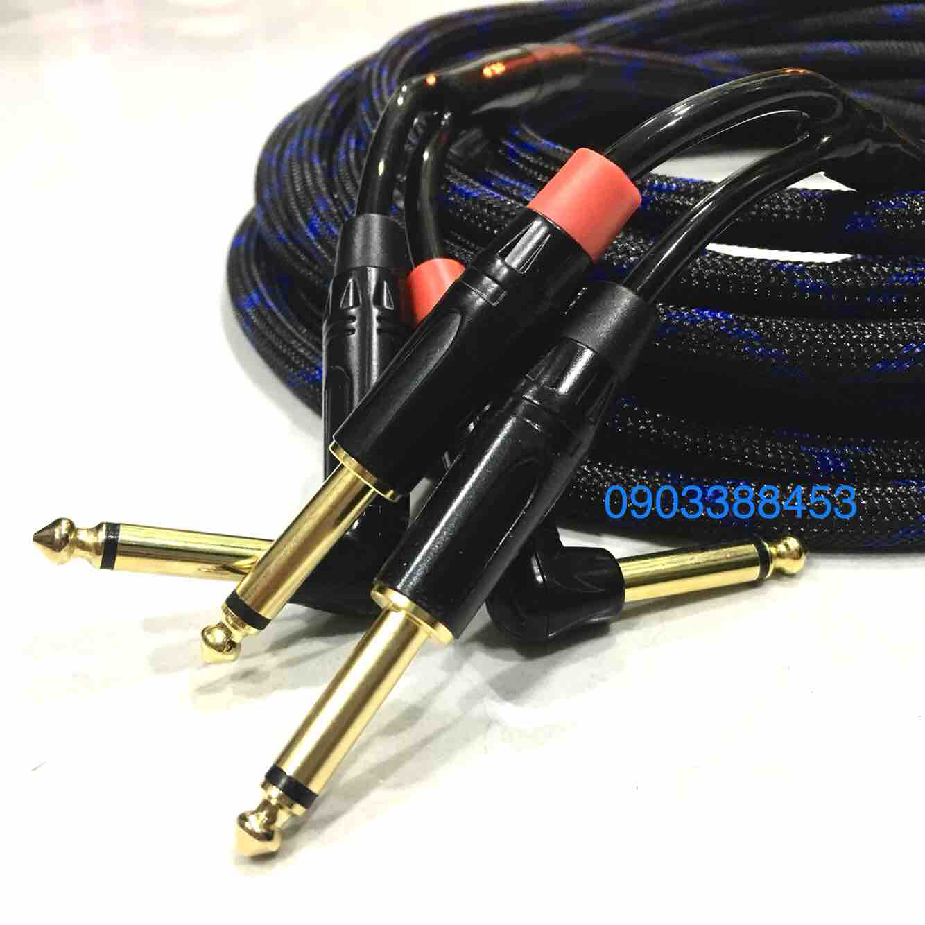 Dây Jack 6 ly nhạc cụ 5m Organ dây 6 li Jack mono 6.35mm dây cao cấp loại áo giáp