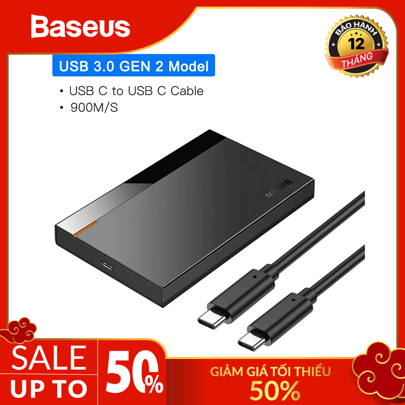 Box ổ cứng rời HDD Baseus Full Speed Series 2.5″ Enclosure (USB 3.0 Adapter Type C 3.1 HDD Box)
