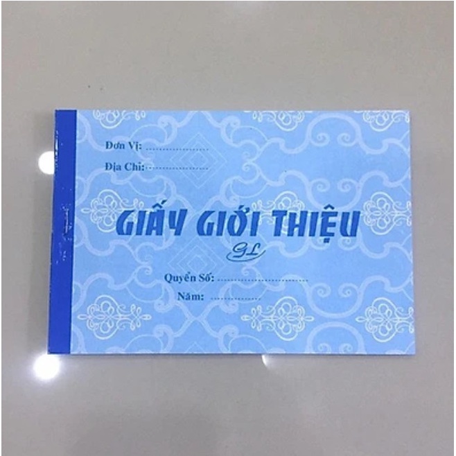 Giấy giới thiệu 1 liên cuốn 100 trang