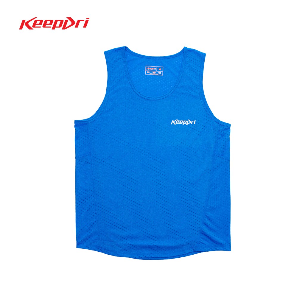 Áo thun thể thao ba lỗ keepdri màu xanh da trời kbmxdt01