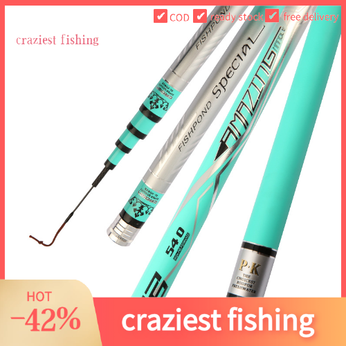 Craziest cần câu tay dài bằng carbon 28 điều chỉnh được cần câu cá đài loan, cần câu cần câu cá chép, cần câu cá chép cần câu