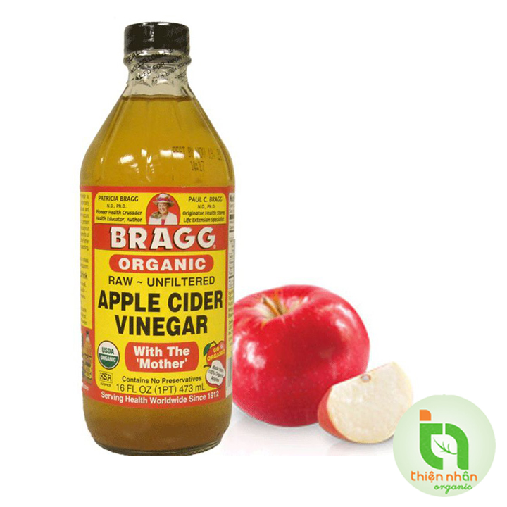Giấm táo hữu cơ bragg 473ml & 946ml - hàng mỹ - organic apple cider vinegar