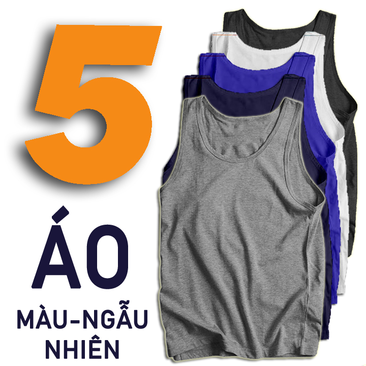 HOÀN TIỀN 15% - Bộ 5.Áo lót Nam  Áo thun nam vải cotton  Áo ba lỗ tanktop tập gym thoáng mát hút mồ hôi đủ size từ 45kg đến 85kg