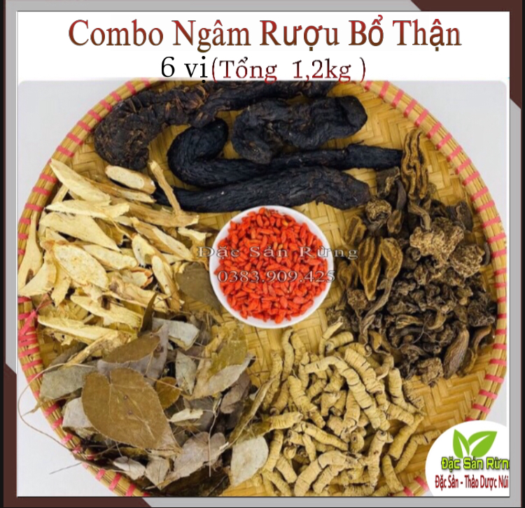 Combo 6 sản phẩm - dâm dương, ba kích, ngọc cẩu, sâm cau, kỷ tử, nhục thung dung