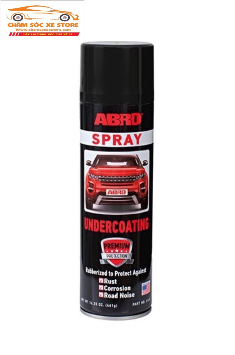 [HCM]Sơn xịt phủ gầm xe chống gỉ sét gầm xe bền chắc lâu dài ABRO UNDERCOATING 461g chamsocxestore