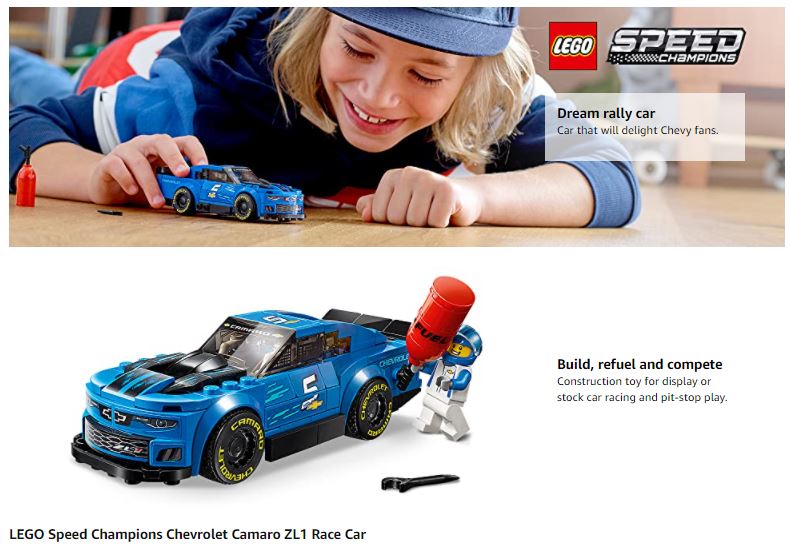 Đồ chơi Lego Speed Champions 75891 Siêu xe đua Chevrolet Camaro ZL1 Race  Car Building Kit (198 mẫu) 