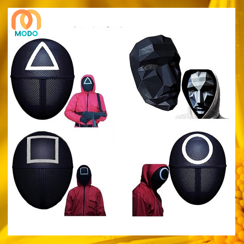 Mặt nạ Squid Game - Mặt Nạ Trong Phim Trò Chơi Con Mực Hot Trend 2021, Squid Game, đồ chơi Squid Game, Phim Trò Chơi Con Mực, mặt nạ cho bé, mặt nạ trò chơi con mực, mặt nạ hacker, mặt nạ halloween
