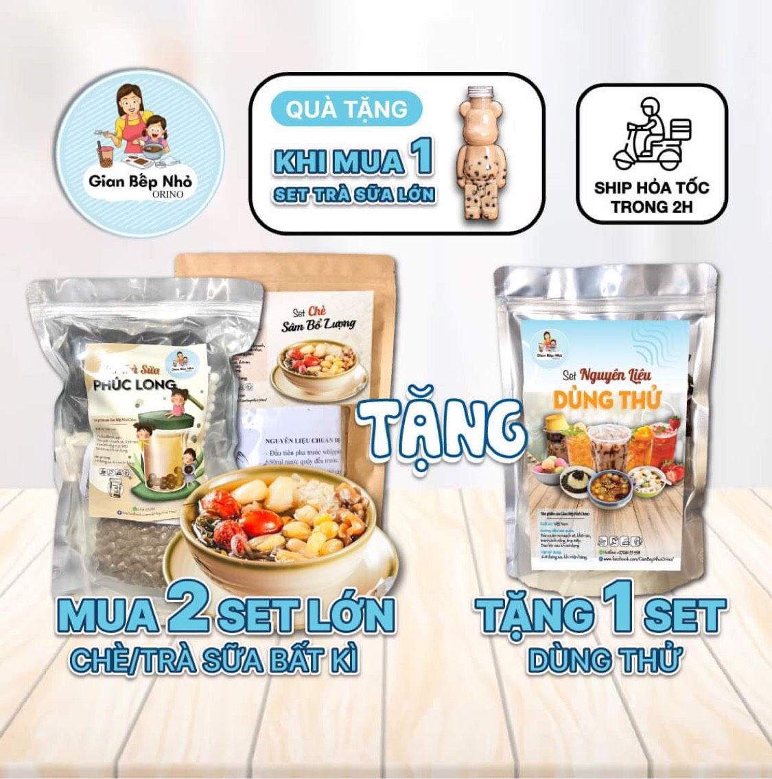 Set nguyên liệu nấu chè sâm bổ lượng 600G - Gian Bếp Nhỏ Orino