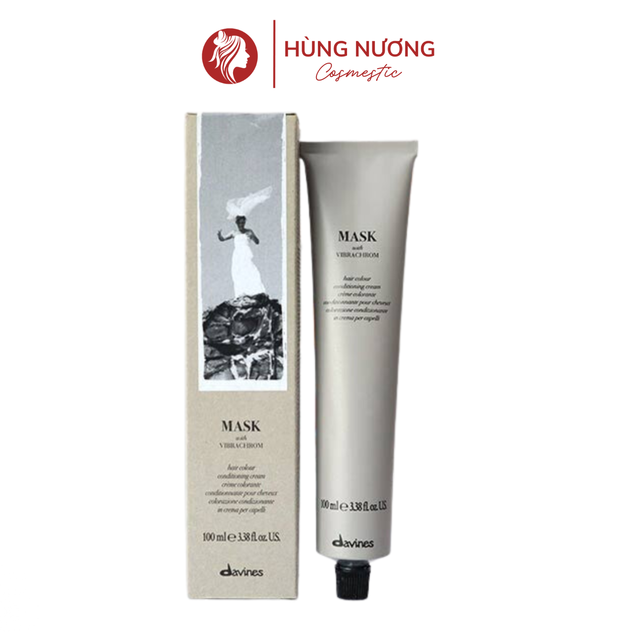 Thuốc nhuộm tóc cao cấp Davines Mask thảo dược nhập khẩu Ý, bảng màu đa dạng cả thời trang lẫn phủ bạc, rất bền màu