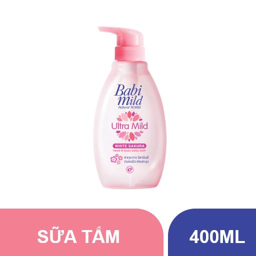 Sữa tắm gội trẻ em (Baby) Babi Mild 400 ml - Big Sale- mùi hoa anh đào !!!!!!!!!!