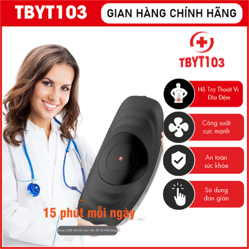 Máy massage lưng - mát xa lưng hồng ngoại, hỗ trợ thoát vị đĩa đệm, thoái hóa cột sống thắt lưng - rung giảm đau, kéo giãn cột sống, giảm chèn ép lên dây thần kinh, 6 chế độ massage được tích hợp