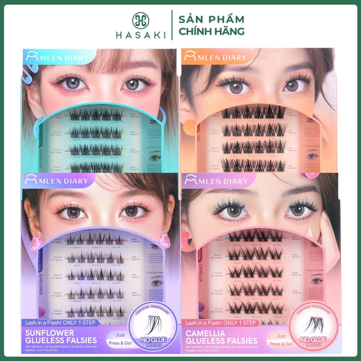  Lông Mi Giả Tự Dính Mlen Diary Hasaki Sản Phẩm Chính Hãng 