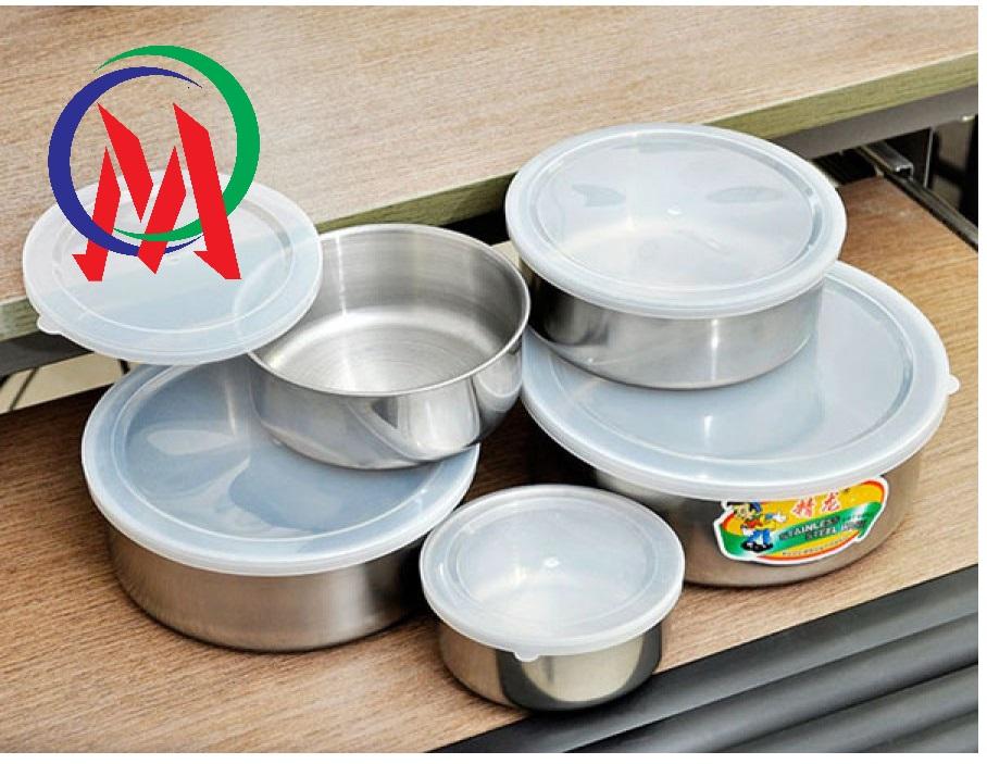 [HCM]bộ 5 thố inox có nắp đậy (10cm 12cm 14cm 16cm và 18cm)