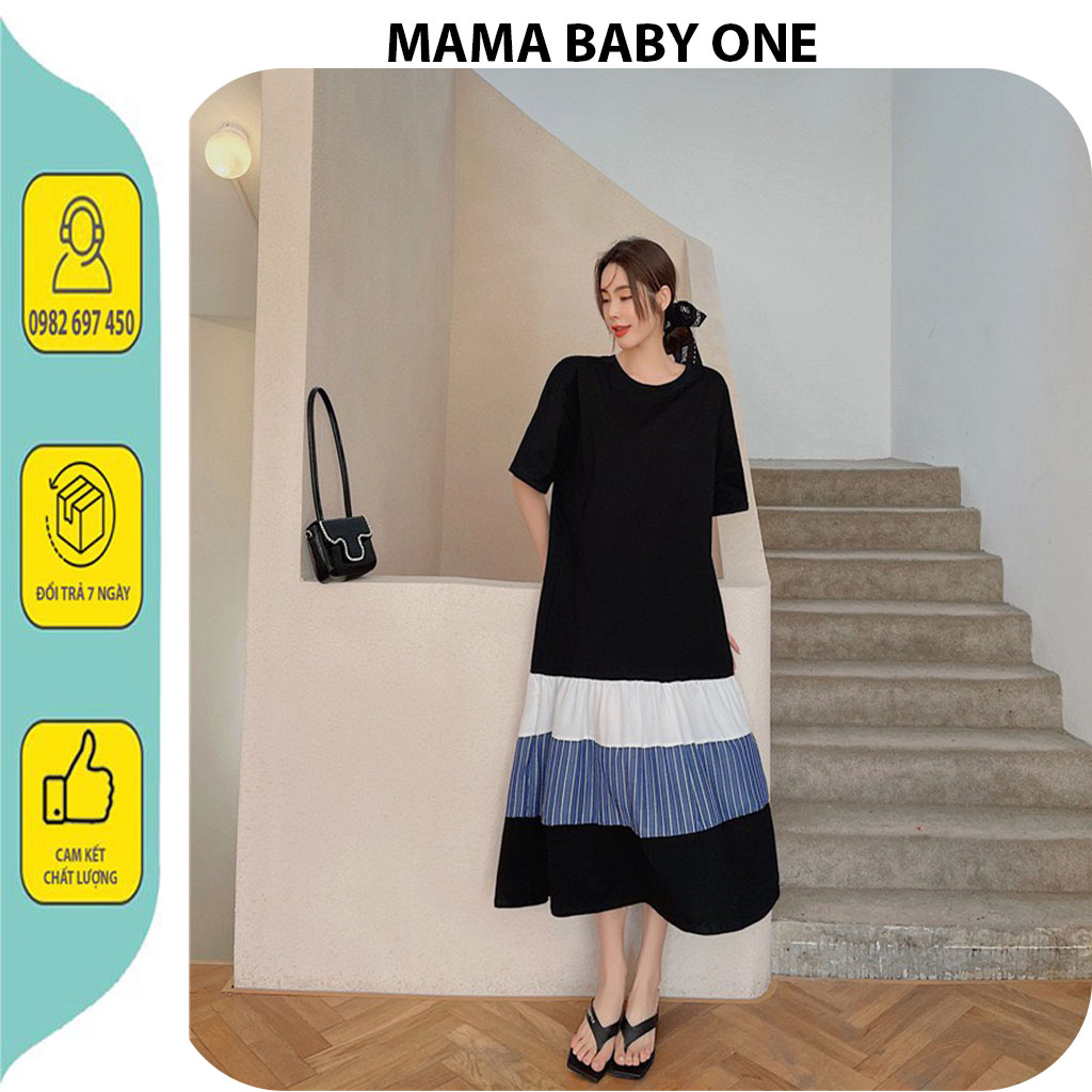 ĐẦM MÙA HÈ DÁNG SUÔNG THIẾT KẾ COTTON PHỐI CHÂN VOAN SANG CHẢNH MẶC ĐI LÀM ĐI CHƠI-ĐẦM BẦU XINH V724