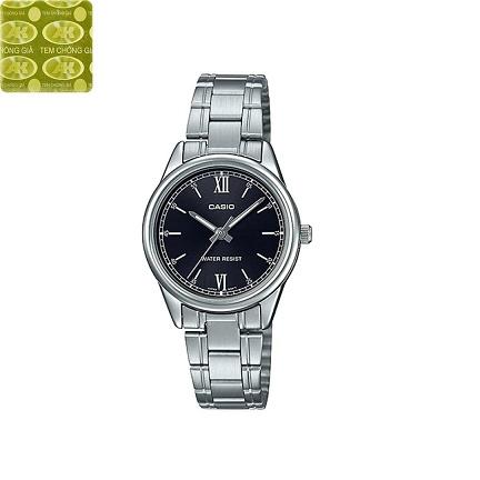 Đồng hồ nữ dây thép không gỉ casio anh khuê ltp-v005d-1b2udf