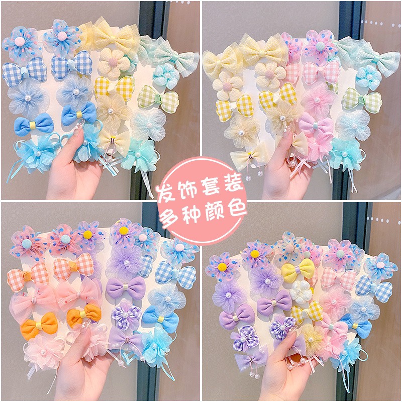 Set 10 kẹp nơ công chúa cho bé